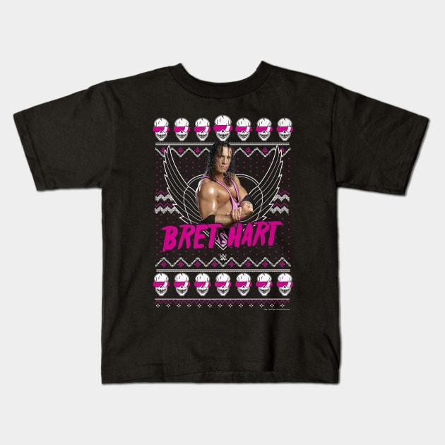 Bret Hart Christmas Ugly Kids T-Shirt by Holman